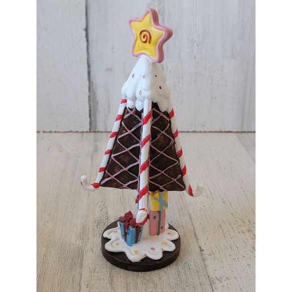 Gingerbread Christmas tree present star Village accessory house Xmas - Picture 2 of 7
